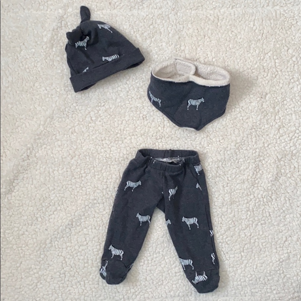 Handmade matching zebra pants set